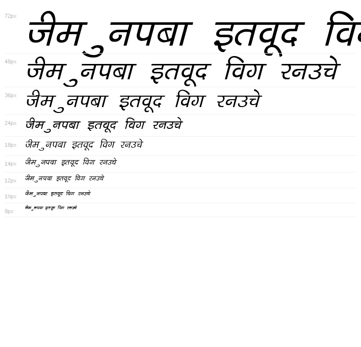 Kruti Dev 040  Italic Waterfall