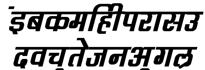 Kruti Dev 060 Bold Italic Font LOWERCASE