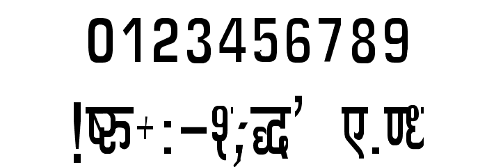 Kruti Dev 060 Condensed Font OTHER CHARS