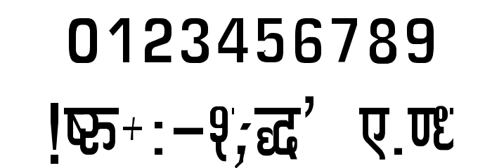 Kruti Dev 060 Thin Font OTHER CHARS