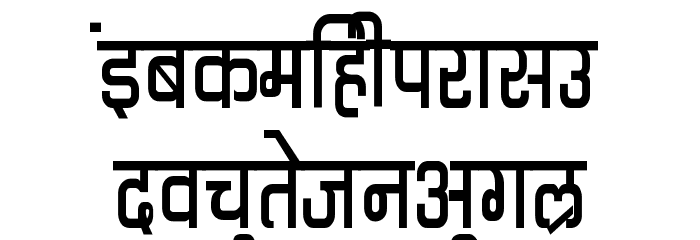 Kruti Dev 060 Thin Font LOWERCASE