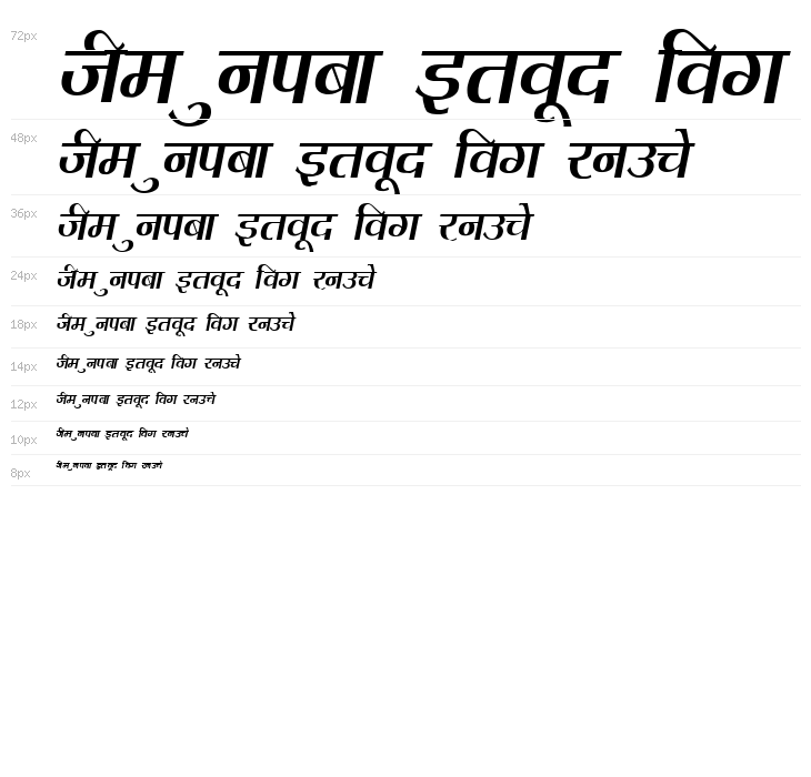 Kruti Dev 080 Condensed Waterfall