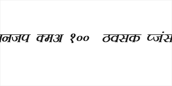 Kruti Dev 100  Bold Italic Logo