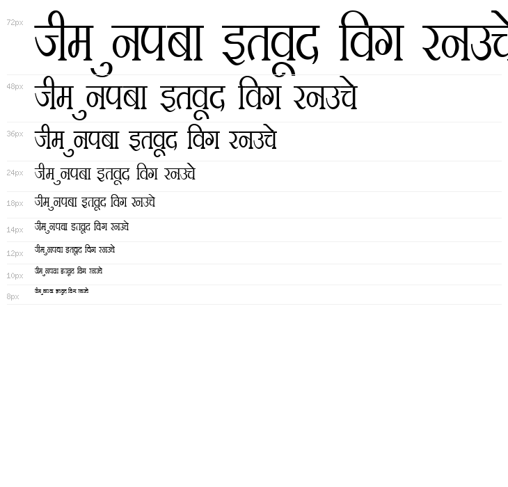 Kruti Dev 100 Condensed Waterfall