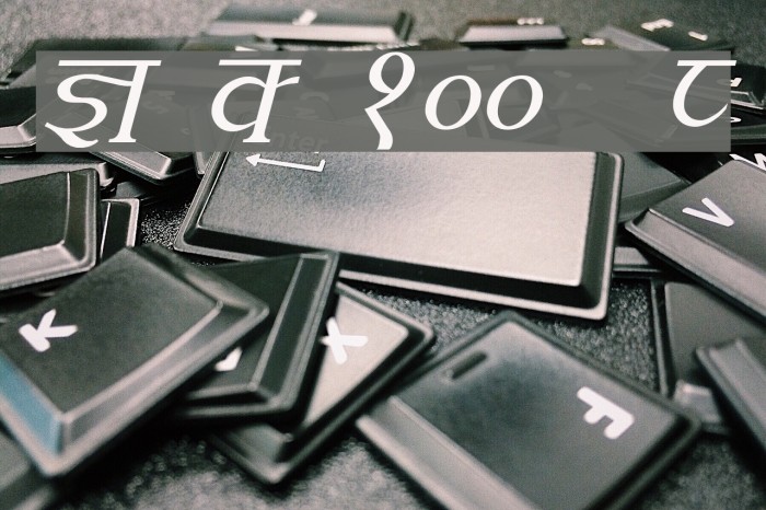 Kruti Dev 100  Italic Example 1