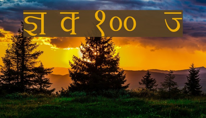 Kruti Dev 100  Thin Example 2