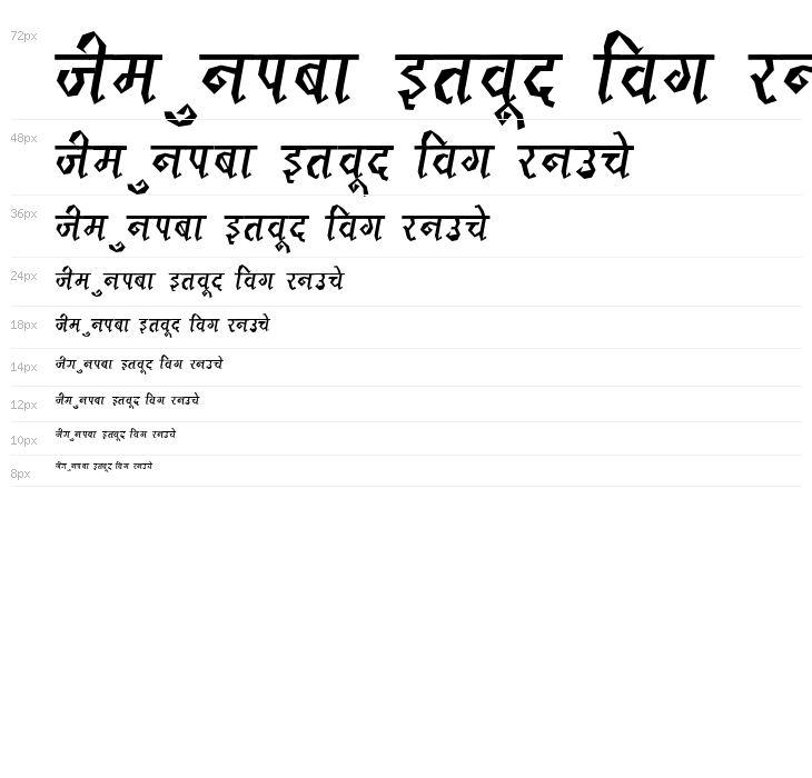 Kruti Dev 120 Condensed Waterfall