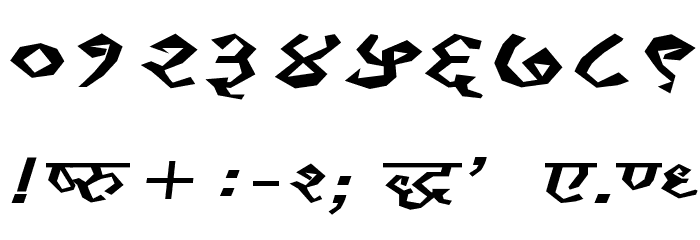 Kruti Dev 120 Wide Font OTHER CHARS