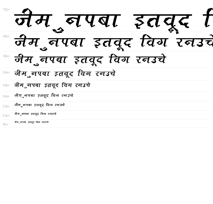 Kruti Dev 120 Waterfall