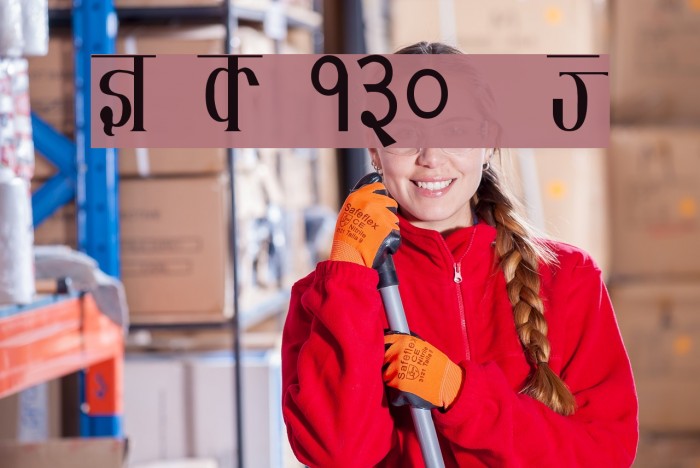 Kruti Dev 130 Thin Font examples