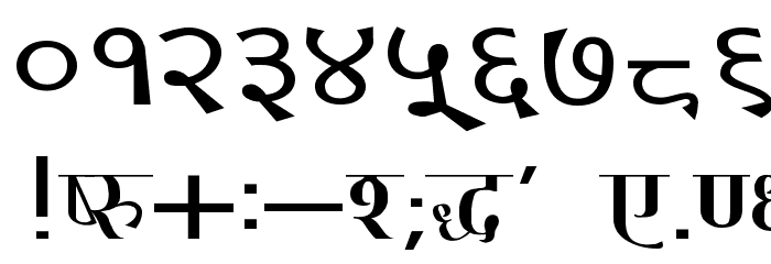 Kruti Dev 130 Wide Font OTHER CHARS