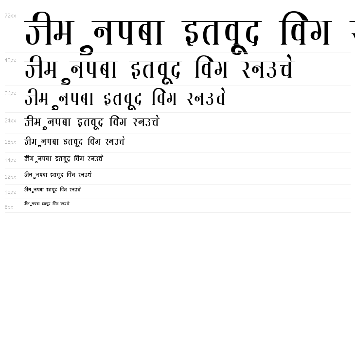 Kruti Dev 130 Waterfall