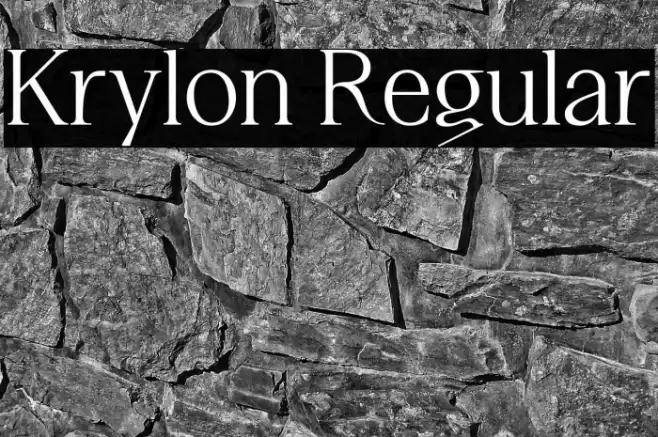 Krylon Regular फ़ॉन्ट examples