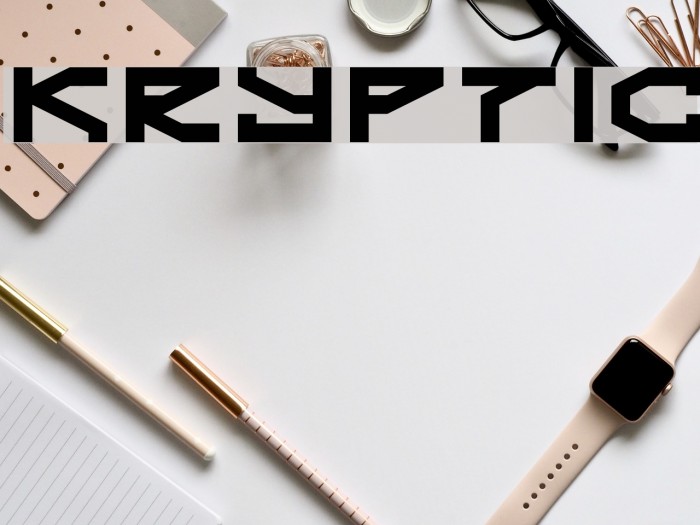 Kryptic Font examples