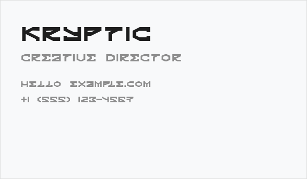 Kryptic Business Card
