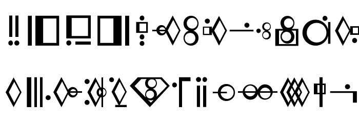 Kryptonian 7 Font LOWERCASE