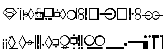 Kryptonian Font LOWERCASE