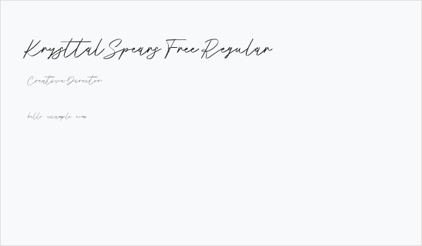 Krysttal Spears Free Regular Business Card