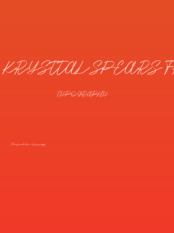 Krysttal Spears Free Regular Poster