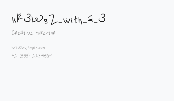 kR3WgZ_with_a_3 Business Card