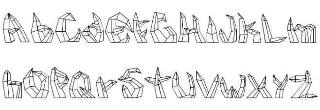 kristall Schriftart Groß