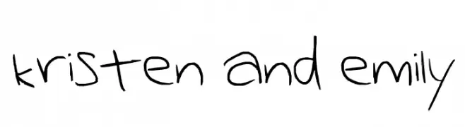 kristen and emily  Frei Schriftart Herunterladen