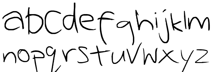 kristen and emily Font LOWERCASE