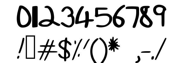 kristenshandBold Font OTHER CHARS