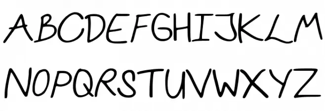 kristenshandBold 字体 大写
