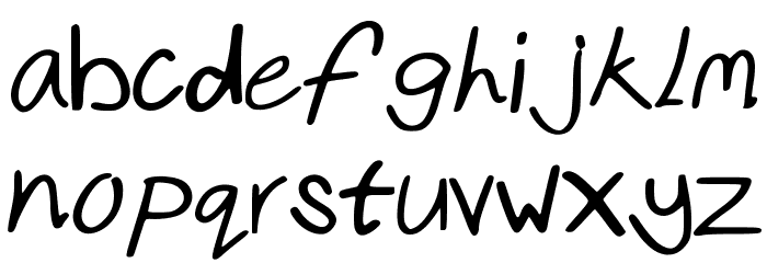 kristenshandBold Font LOWERCASE