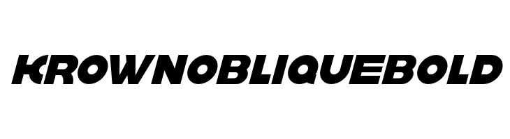 krown oblique Bold  font caratteri gratis
