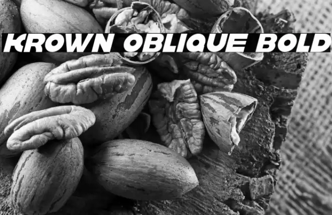 krown oblique Bold Schriftart examples