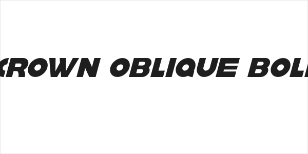 krown oblique Bold Logo