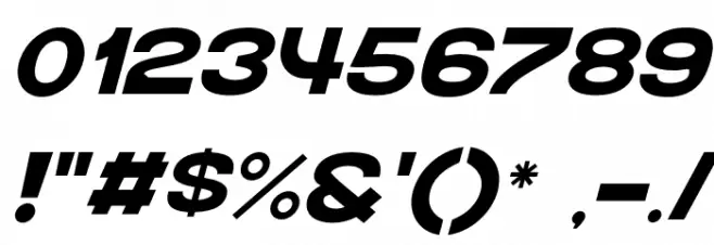 krown oblique Regular Font OTHER CHARS