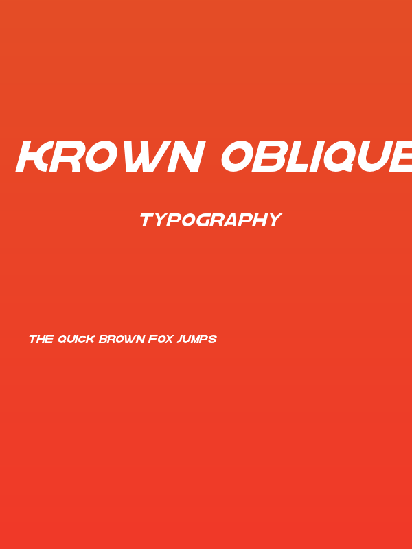 krown oblique Regular Poster