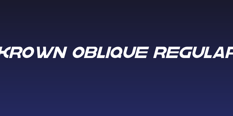 krown oblique Regular Social Header