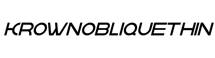 krown oblique Thin  免费字体下载