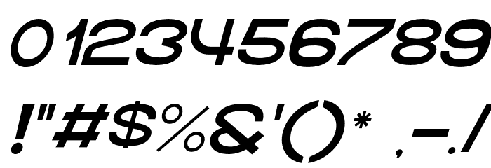 krown oblique Thin Font OTHER CHARS