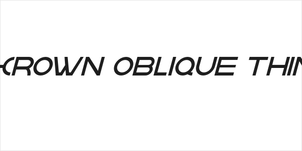 krown oblique Thin Logo