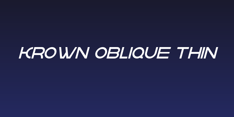 krown oblique Thin Social Header