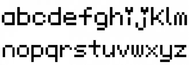 KS-PetitHeart08 字体 小写