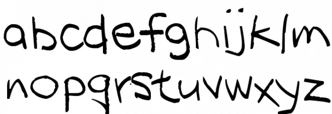 KSAFONT Schriftart Kleinbuchstaben