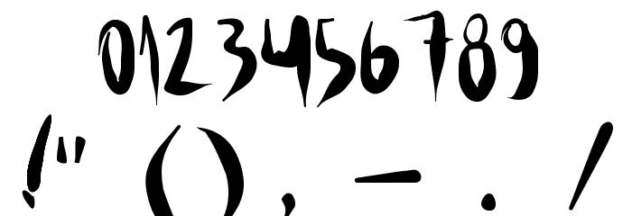 KSBRUSH Font OTHER CHARS