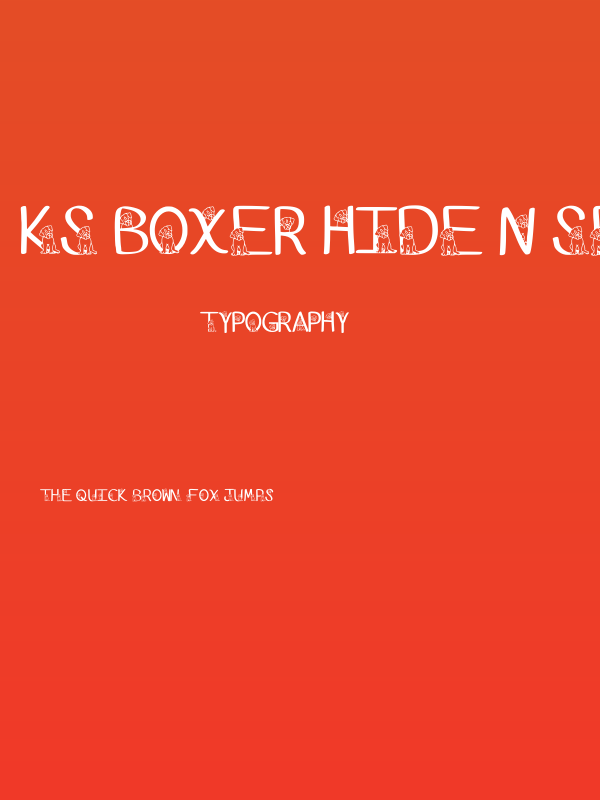 Ks Boxer Hide N Seek Regular Poster
