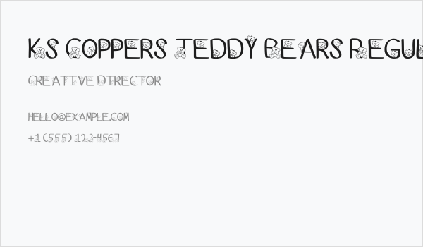 Ks Coppers Teddy Bears Regular Business Card