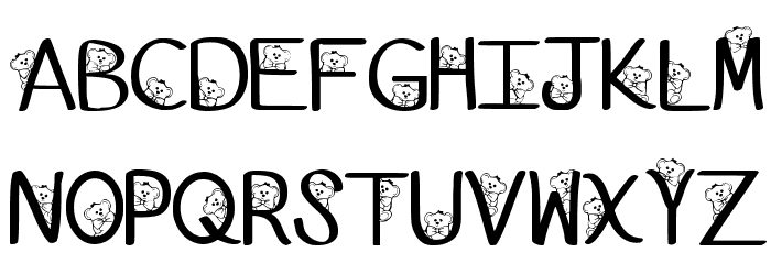Ks Coppers Teddy Bears Regular Font LOWERCASE