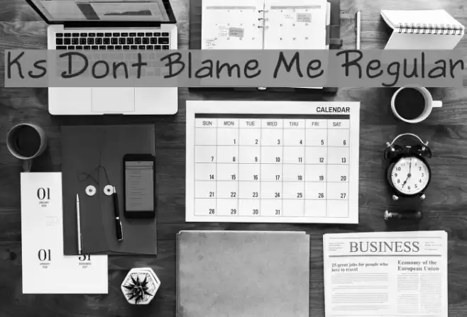 Ks Dont Blame Me Regular Font examples