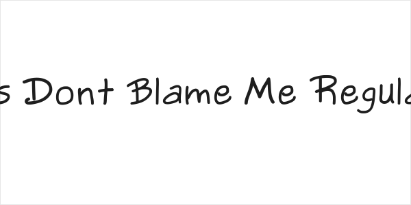 Ks Dont Blame Me Regular Logo