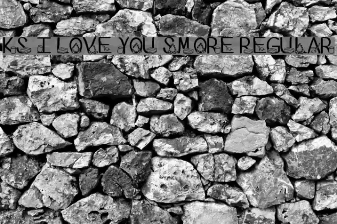 Ks I Love You Smore Regular Font examples