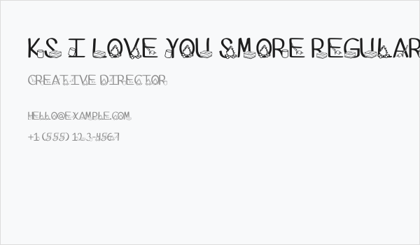 Ks I Love You Smore Regular Business Card